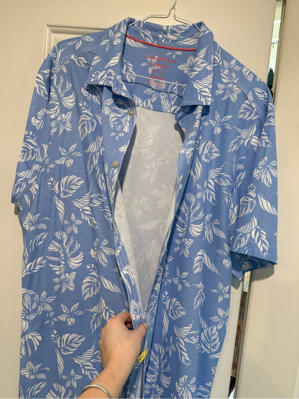 Tommy Bahama Blue Short-Sleeve Dress Shirt